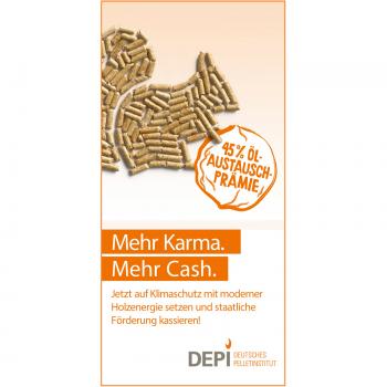 Flyer "Mehr Karma. Mehr Cash" (BEG) – Paketpreis 50 Stk.