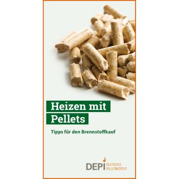 Flyer „Heizen mit Pellets“ - gewerbliche Menge 10 Stk. (Verpackungseinheit 10 Stück)
