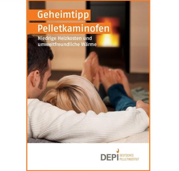Broschüre "Geheimtipp Pelletkaminofen" – Paketpreis 50 Stk.