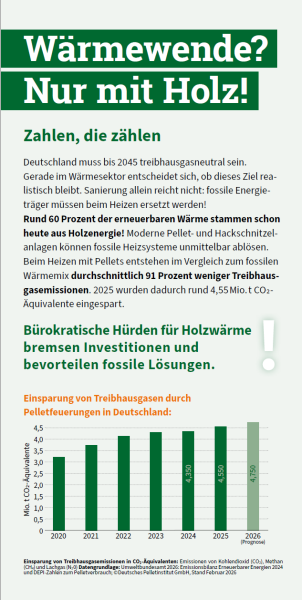 Flyer "Wärmewende? Nur mit Holz!" – Kleinstmenge